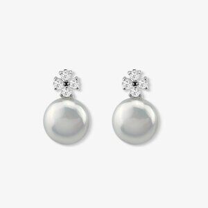 Coin pearl earrings